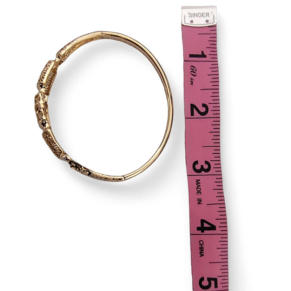 Beautiful Rose Valade Etched Gold Plated Bangle Bracelet - Picture 10 of 11